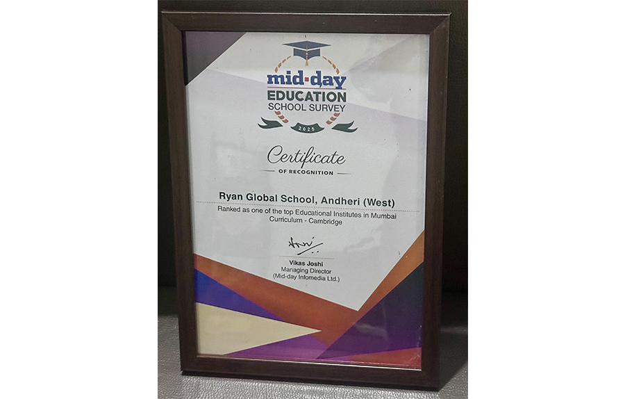 Education World India School Rankings 2025–26 - Ryan Global Schools